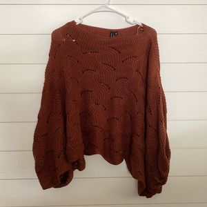 Rust Sweater/Cape/Poncho never worn oversized